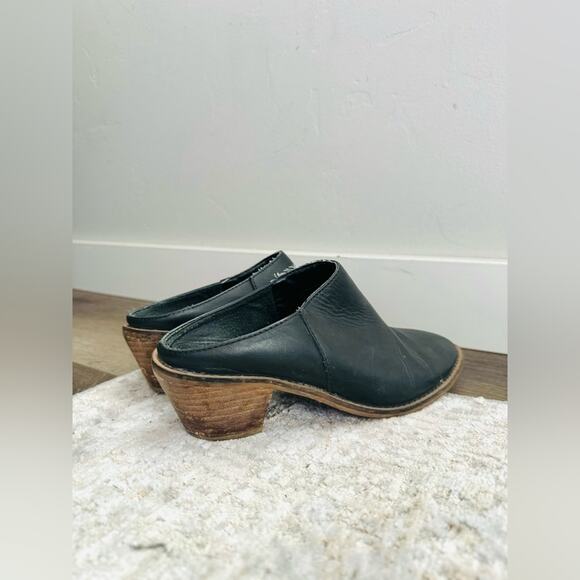 Kelsi Dagger Brooklyn Kellum Ankle Boot Black Leather Western Mule Slide 6.5 - Picture 5 of 9